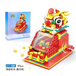 LE JILL B398 non  CON THÚ THẦN THOẠI MÁY ĐẨY XU bộ đồ chơi xếp lắp ráp ghép mô hình Creator Sáng Tạo 371 khối