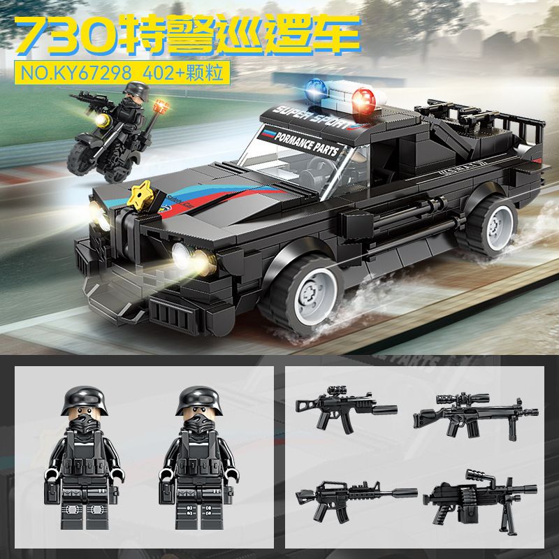 Kazi KY67298 67298 non Lego XE TUẦN TRA SWAT 730 bộ đồ chơi xếp lắp ráp ghép mô hình Transformers CONSTELLATION FIGHTER Robot Đại Chiến Người Máy Biến Hình 402 khối