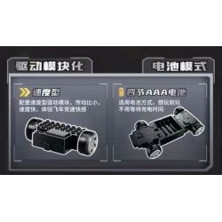 Enlighten 74034 Qman 74034 non  XE RC S-DAWNBREAKER bộ đồ chơi xếp lắp ráp ghép mô hình Qq Speed