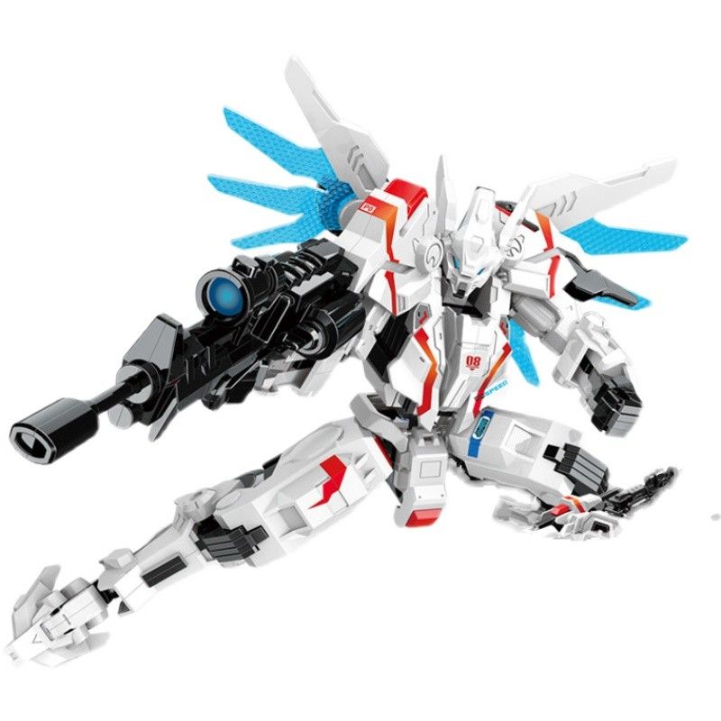 Enlighten 74023 Qman 74023 non Lego HOLY ANGEL MECHA ĐUA XE bộ đồ chơi xếp lắp ráp ghép mô hình 251 khối