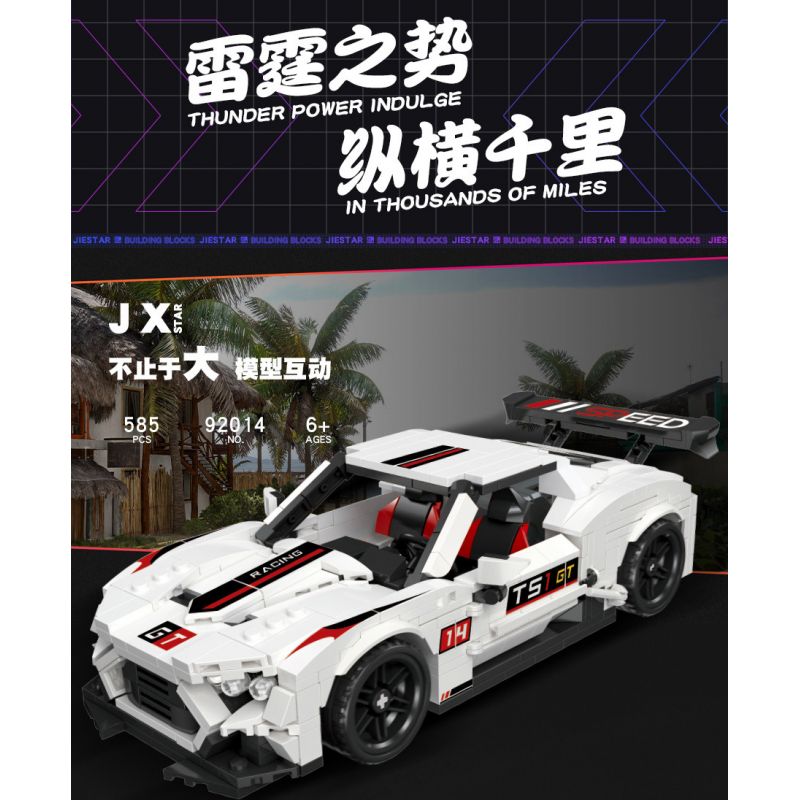 JIESTAR 92014 non  XE LÙI T51GT bộ đồ chơi xếp lắp ráp ghép mô hình Racers Đua Tốc Độ 585 khối