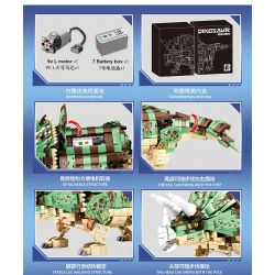 SEMBO 730970 non  TRICERATOPS ĐIỆN bộ đồ chơi xếp lắp ráp ghép mô hình Creator Expert DINOSAUR Chuyên Gia Sáng Tạo 1352 khối