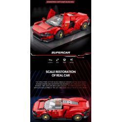 REBRICKABLE MOC-93918 93918 MOC93918 REOBRIX 11027 non  FERRARI DAYTONA SP3 bộ đồ chơi xếp lắp ráp ghép mô hình Speed Champions Racing Cars Đua Xe Công Thức 306 khối