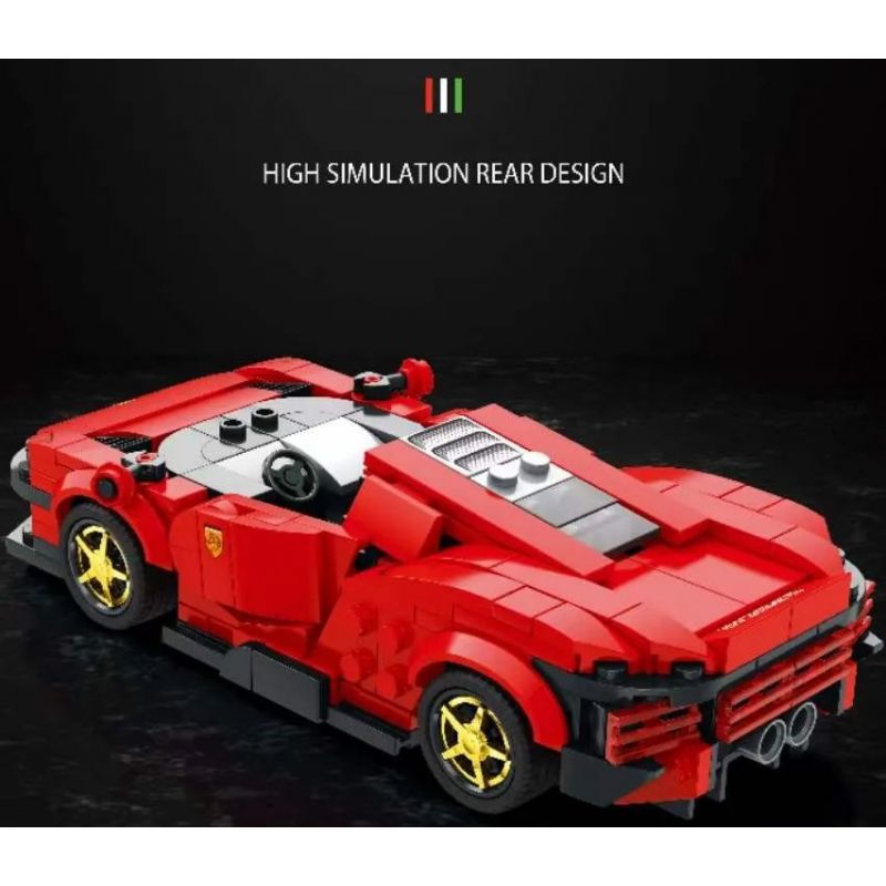 REBRICKABLE MOC-93918 93918 MOC93918 REOBRIX 11027 non  FERRARI DAYTONA SP3 bộ đồ chơi xếp lắp ráp ghép mô hình Speed Champions Racing Cars Đua Xe Công Thức 306 khối