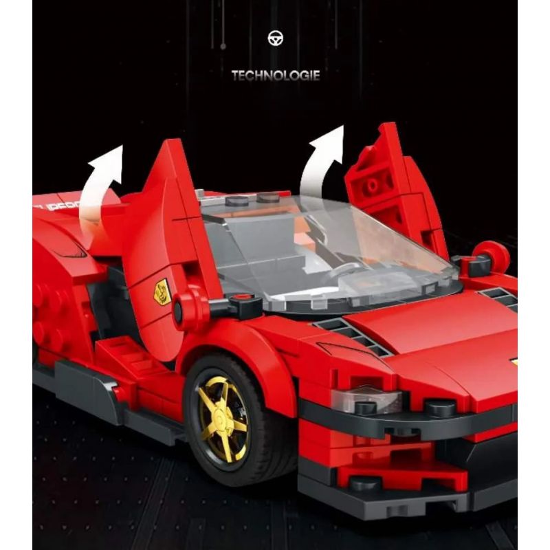 REBRICKABLE MOC-93918 93918 MOC93918 REOBRIX 11027 non  FERRARI DAYTONA SP3 bộ đồ chơi xếp lắp ráp ghép mô hình Speed Champions Racing Cars Đua Xe Công Thức 306 khối