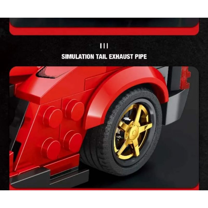 REBRICKABLE MOC-93918 93918 MOC93918 REOBRIX 11027 non  FERRARI DAYTONA SP3 bộ đồ chơi xếp lắp ráp ghép mô hình Speed Champions Racing Cars Đua Xe Công Thức 306 khối