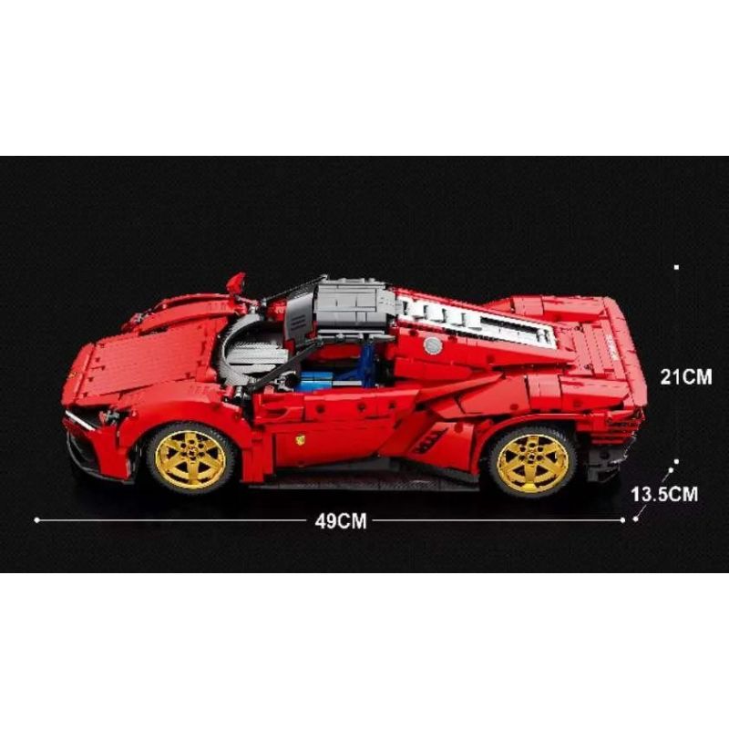 REOBRIX 11025 non  FERRARI DAYTONA SP3 1:10 tỷ lệ 1:10 bộ đồ chơi xếp lắp ráp ghép mô hình  Kỹ Thuật Công Nghệ Cao Mô Hình Phương Tiện 1958 khối