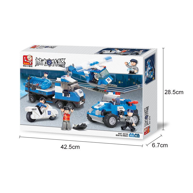 SLUBAN M38-B0190 B0190 0190 M38B0190 38-B0190 non  HOẠT ĐỘNG KHẨN CẤP (BIỂN ĐẤT VÀ HÀNG KHÔNG) bộ đồ chơi xếp lắp ráp ghép mô hình Police Cảnh Sát 403 khối