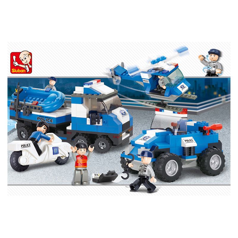 SLUBAN M38-B0190 B0190 0190 M38B0190 38-B0190 non  HOẠT ĐỘNG KHẨN CẤP (BIỂN ĐẤT VÀ HÀNG KHÔNG) bộ đồ chơi xếp lắp ráp ghép mô hình Police Cảnh Sát 403 khối