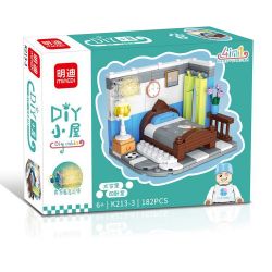 MINDGI K213 non  TỔ HỢP NHÀ DIY 4 bộ đồ chơi xếp lắp ráp ghép mô hình Creator DIY CABIN Sáng Tạo 738 khối
