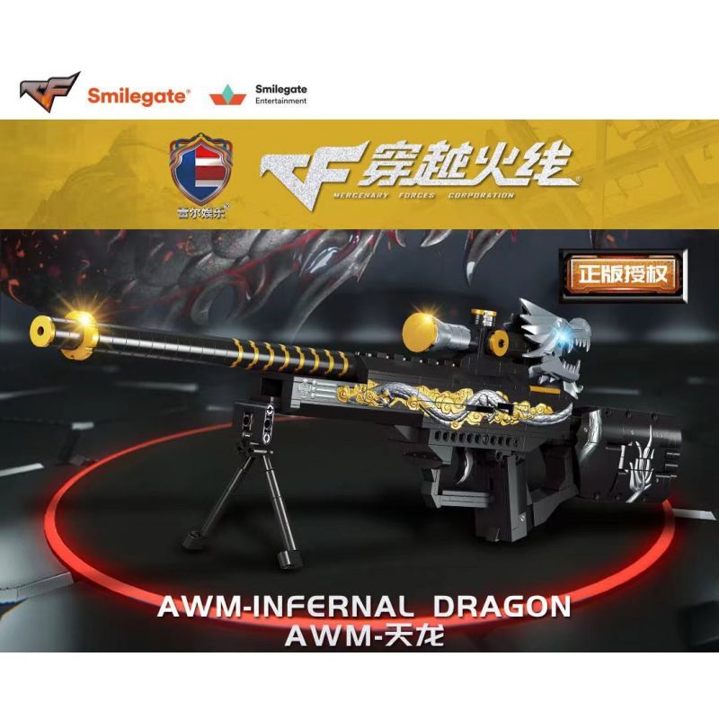 SHENZHEN RAEL ENTERTAINMENT MXCF0086 0086 non  AWM-RỒNG bộ đồ chơi xếp lắp ráp ghép mô hình AWM-INFERNAL DRAGON 417 khối