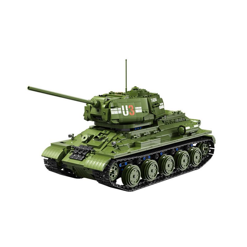 TA GAOLE T4014 4014 non  XE TĂNG T34 bộ đồ chơi xếp lắp ráp ghép mô hình Military Army TANK T34 Quân Sự Bộ Đội 2052 khối