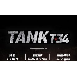 TA GAOLE T4014 4014 non  XE TĂNG T34 bộ đồ chơi xếp lắp ráp ghép mô hình Military Army TANK T34 Quân Sự Bộ Đội 2052 khối