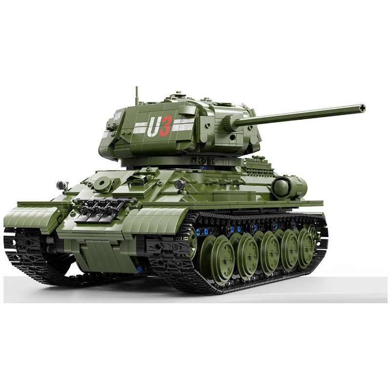 TA GAOLE T4014 4014 non  XE TĂNG T34 bộ đồ chơi xếp lắp ráp ghép mô hình Military Army TANK T34 Quân Sự Bộ Đội 2052 khối