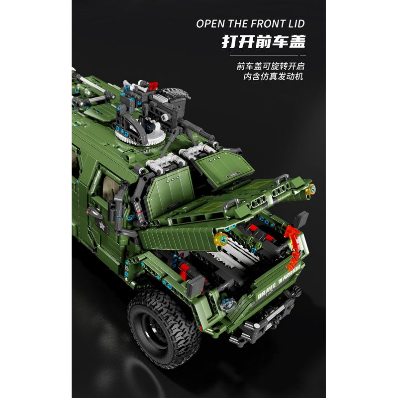 TA GAOLE T4015 4015 non  XE ĐỊA HÌNH CHIẾN BINH tỷ lệ 1:8 bộ đồ chơi xếp lắp ráp ghép mô hình  WARRIOR OFF-ROAD Kỹ Thuật Công Nghệ Cao Mô Hình Phương Tiện 3175 khối