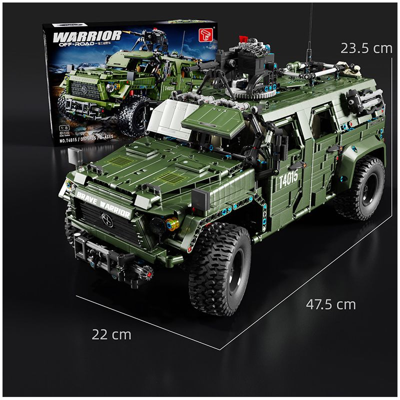 TA GAOLE T4015 4015 non  XE ĐỊA HÌNH CHIẾN BINH tỷ lệ 1:8 bộ đồ chơi xếp lắp ráp ghép mô hình  WARRIOR OFF-ROAD Kỹ Thuật Công Nghệ Cao Mô Hình Phương Tiện 3175 khối