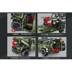 TA GAOLE T4015 4015 non  XE ĐỊA HÌNH CHIẾN BINH tỷ lệ 1:8 bộ đồ chơi xếp lắp ráp ghép mô hình  WARRIOR OFF-ROAD Kỹ Thuật Công Nghệ Cao Mô Hình Phương Tiện 3175 khối