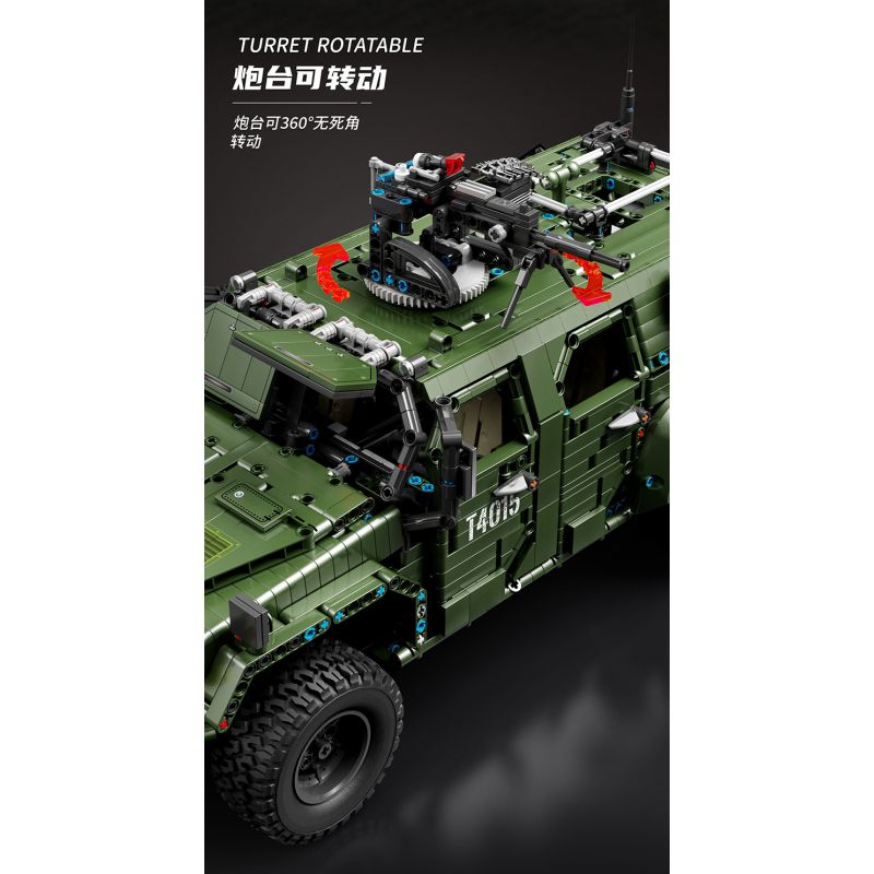 TA GAOLE T4015 4015 non  XE ĐỊA HÌNH CHIẾN BINH tỷ lệ 1:8 bộ đồ chơi xếp lắp ráp ghép mô hình  WARRIOR OFF-ROAD Kỹ Thuật Công Nghệ Cao Mô Hình Phương Tiện 3175 khối