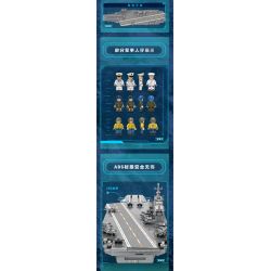 YEZAO TC1201 1201 non  HÀNG KHÔNG MẪU HẠM PHÚC KIẾN tỷ lệ 1:300 bộ đồ chơi xếp lắp ráp ghép mô hình Military Army Quân Sự Bộ Đội