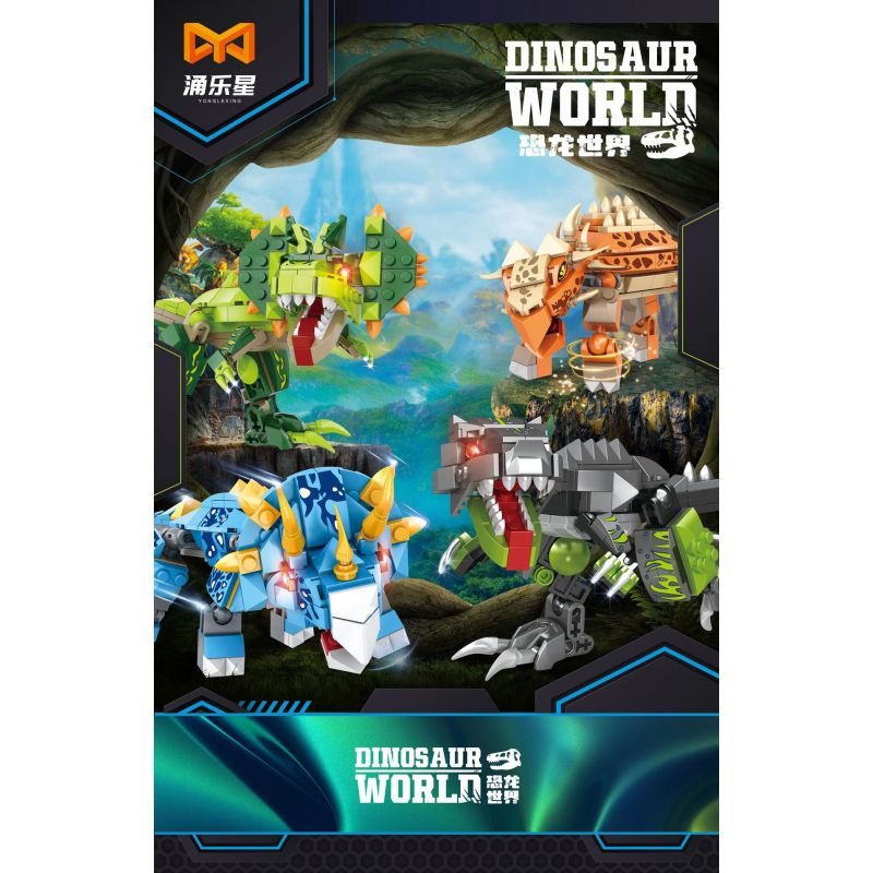 YONG LEXING 55001 non  THẾ GIỚI KHỦNG LONG 4 TỔNG HỢP bộ đồ chơi xếp lắp ráp ghép mô hình Jurassic World DINOSAUR WORLD 1666 khối