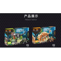 YONG LEXING 55001 non  THẾ GIỚI KHỦNG LONG 4 TỔNG HỢP bộ đồ chơi xếp lắp ráp ghép mô hình Jurassic World DINOSAUR WORLD 1666 khối