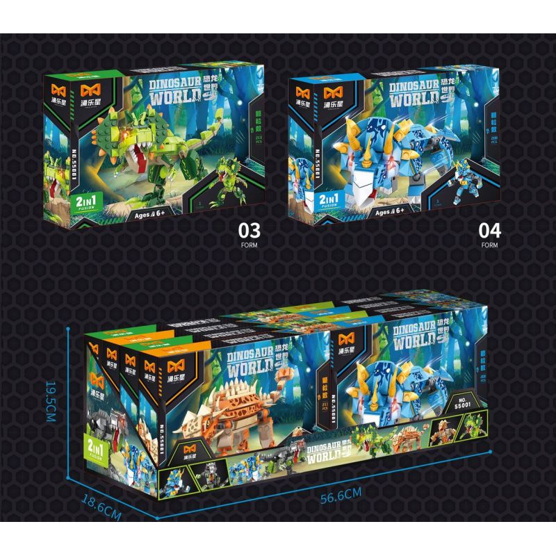 YONG LEXING 55001 non  THẾ GIỚI KHỦNG LONG 4 TỔNG HỢP bộ đồ chơi xếp lắp ráp ghép mô hình Jurassic World DINOSAUR WORLD 1666 khối