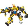 YONG LEXING 88002 non  KẾT HỢP KỸ THUẬT THÀNH PHỐ MECH 8 bộ đồ chơi xếp lắp ráp ghép mô hình 361 khối