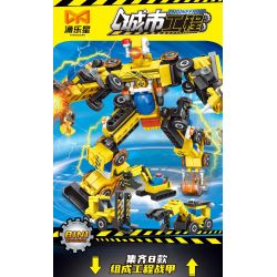 YONG LEXING 88002 non  KẾT HỢP KỸ THUẬT THÀNH PHỐ MECH 8 bộ đồ chơi xếp lắp ráp ghép mô hình 361 khối