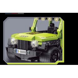 YONG LEXING 11018 non  XE ĐẦU KÉO JEEP WRANGLER bộ đồ chơi xếp lắp ráp ghép mô hình  Kỹ Thuật Công Nghệ Cao Mô Hình Phương Tiện 435 khối