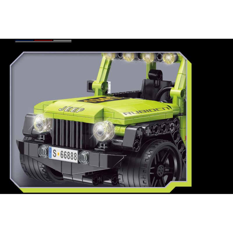 YONG LEXING 11018 non  XE ĐẦU KÉO JEEP WRANGLER bộ đồ chơi xếp lắp ráp ghép mô hình  Kỹ Thuật Công Nghệ Cao Mô Hình Phương Tiện 435 khối