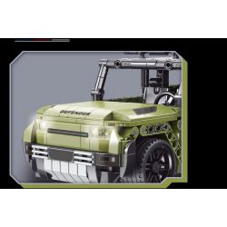 YONG LEXING 11017 non  LAND ROVER DEFENDER LÙI XE bộ đồ chơi xếp lắp ráp ghép mô hình  Kỹ Thuật Công Nghệ Cao Mô Hình Phương Tiện 522 khối