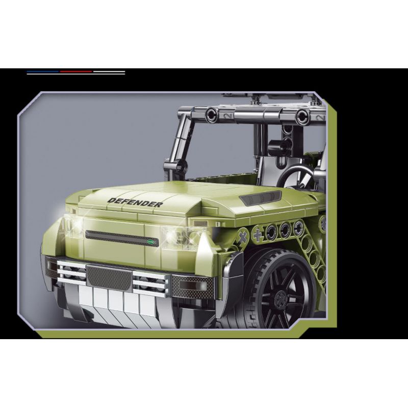 YONG LEXING 11017 non  LAND ROVER DEFENDER LÙI XE bộ đồ chơi xếp lắp ráp ghép mô hình  Kỹ Thuật Công Nghệ Cao Mô Hình Phương Tiện 522 khối