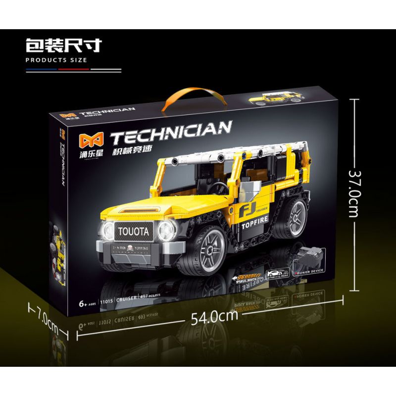 YONG LEXING 11015 non  XE ĐẦU KÉO TOYOTA CRUISER FJ bộ đồ chơi xếp lắp ráp ghép mô hình  TOYOTA LAND CRUISER Kỹ Thuật Công Nghệ Cao Mô Hình Phương Tiện 497 khối