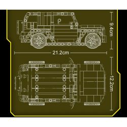 YONG LEXING 11015 non  XE ĐẦU KÉO TOYOTA CRUISER FJ bộ đồ chơi xếp lắp ráp ghép mô hình  TOYOTA LAND CRUISER Kỹ Thuật Công Nghệ Cao Mô Hình Phương Tiện 497 khối