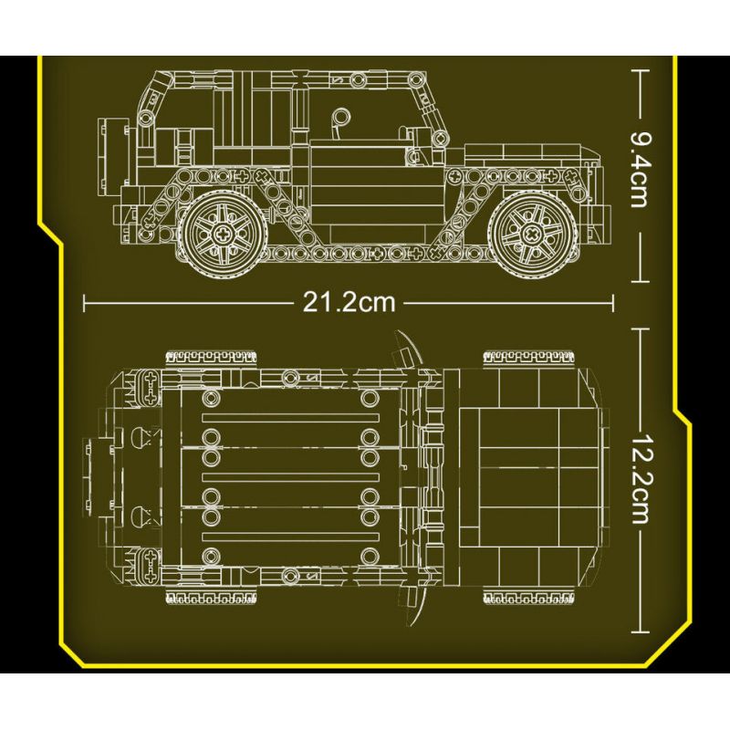 YONG LEXING 11015 non  XE ĐẦU KÉO TOYOTA CRUISER FJ bộ đồ chơi xếp lắp ráp ghép mô hình  TOYOTA LAND CRUISER Kỹ Thuật Công Nghệ Cao Mô Hình Phương Tiện 497 khối