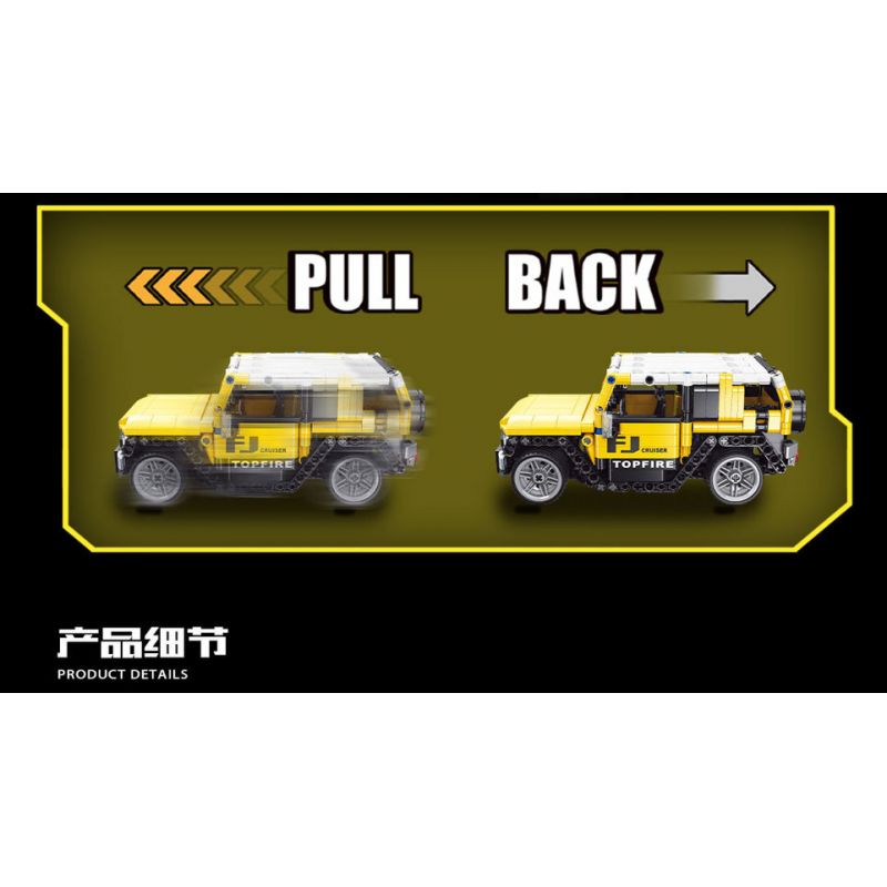 YONG LEXING 11015 non  XE ĐẦU KÉO TOYOTA CRUISER FJ bộ đồ chơi xếp lắp ráp ghép mô hình  TOYOTA LAND CRUISER Kỹ Thuật Công Nghệ Cao Mô Hình Phương Tiện 497 khối