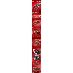 YONG LEXING 11013 non  PAGANI LÙI XE bộ đồ chơi xếp lắp ráp ghép mô hình  Kỹ Thuật Công Nghệ Cao Mô Hình Phương Tiện 454 khối