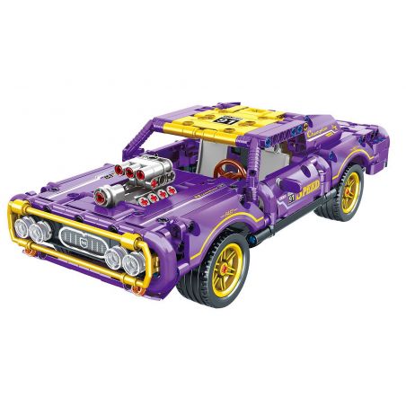 YONG LEXING 11010 non  DODGE CHALLENGER LÙI XE bộ đồ chơi xếp lắp ráp ghép mô hình  Kỹ Thuật Công Nghệ Cao Mô Hình Phương Tiện 463 khối