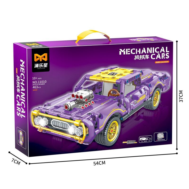 YONG LEXING 11010 non  DODGE CHALLENGER LÙI XE bộ đồ chơi xếp lắp ráp ghép mô hình  Kỹ Thuật Công Nghệ Cao Mô Hình Phương Tiện 463 khối