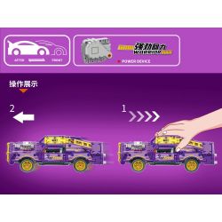 YONG LEXING 11010 non  DODGE CHALLENGER LÙI XE bộ đồ chơi xếp lắp ráp ghép mô hình  Kỹ Thuật Công Nghệ Cao Mô Hình Phương Tiện 463 khối