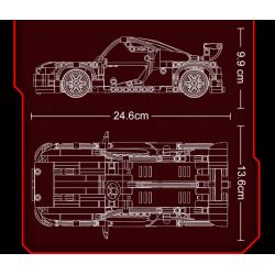YONG LEXING 11008 non  XE KÉO AUDI TT RS bộ đồ chơi xếp lắp ráp ghép mô hình  Kỹ Thuật Công Nghệ Cao Mô Hình Phương Tiện 464 khối