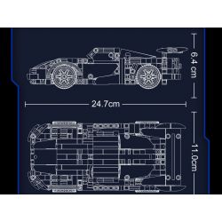YONG LEXING 11007 non  FORD GT MK II XE KÉO bộ đồ chơi xếp lắp ráp ghép mô hình  Kỹ Thuật Công Nghệ Cao Mô Hình Phương Tiện 480 khối