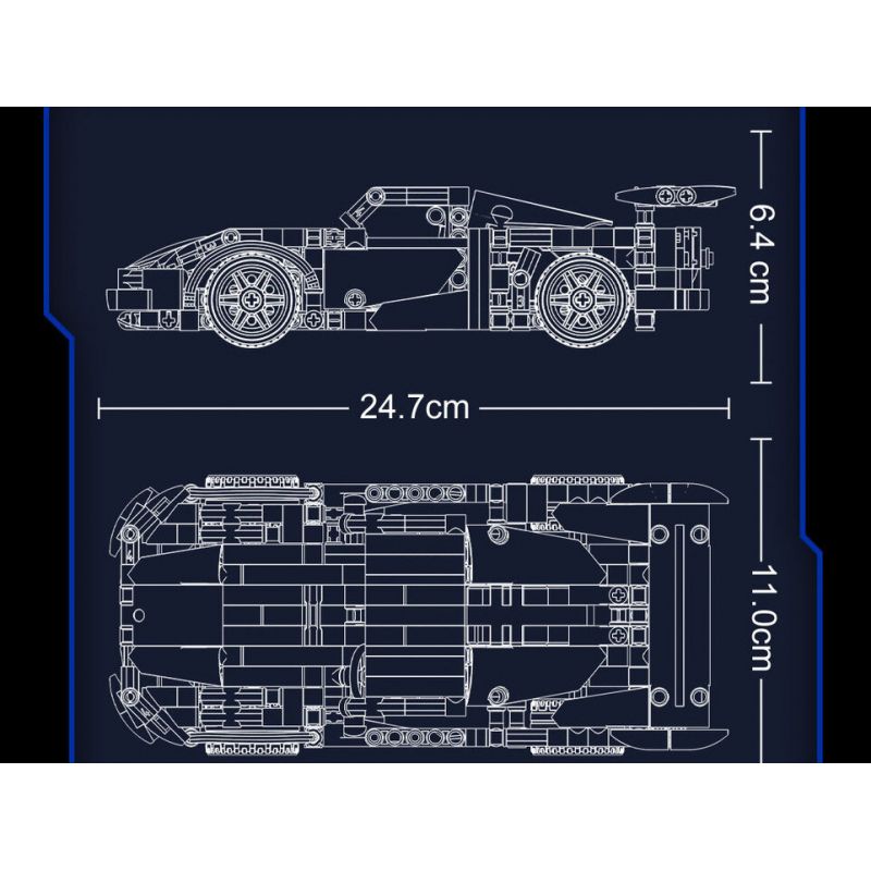YONG LEXING 11007 non  FORD GT MK II XE KÉO bộ đồ chơi xếp lắp ráp ghép mô hình  Kỹ Thuật Công Nghệ Cao Mô Hình Phương Tiện 480 khối