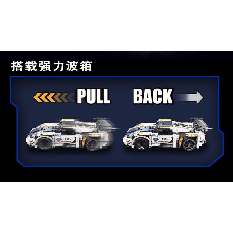 YONG LEXING 11007 non  FORD GT MK II XE KÉO bộ đồ chơi xếp lắp ráp ghép mô hình  Kỹ Thuật Công Nghệ Cao Mô Hình Phương Tiện 480 khối