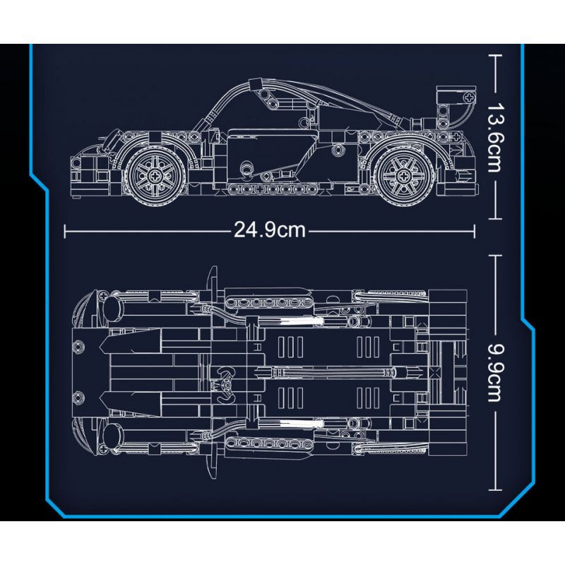 YONG LEXING 11001 non  XE KÉO PORSCHE 911 GT2 bộ đồ chơi xếp lắp ráp ghép mô hình  Kỹ Thuật Công Nghệ Cao Mô Hình Phương Tiện 450 khối