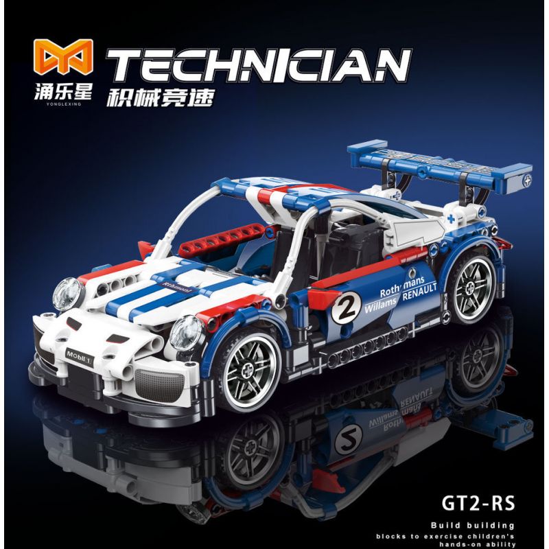 YONG LEXING 11001 non  XE KÉO PORSCHE 911 GT2 bộ đồ chơi xếp lắp ráp ghép mô hình  Kỹ Thuật Công Nghệ Cao Mô Hình Phương Tiện 450 khối