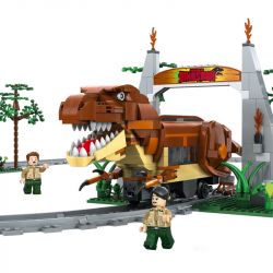CADA DOUBLEE C59003 59003 non  TÀU ĐIỆN KHỦNG LONG XE LỬA JURASSIC TYRANNOSAURUS REX bộ đồ chơi xếp lắp ráp ghép mô hình 1039 khối