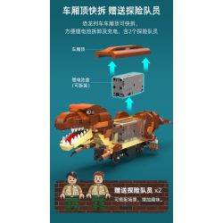 CADA DOUBLEE C59003 59003 non  TÀU ĐIỆN KHỦNG LONG XE LỬA JURASSIC TYRANNOSAURUS REX bộ đồ chơi xếp lắp ráp ghép mô hình 1039 khối