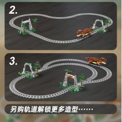 CADA DOUBLEE C59003 59003 non  TÀU ĐIỆN KHỦNG LONG XE LỬA JURASSIC TYRANNOSAURUS REX bộ đồ chơi xếp lắp ráp ghép mô hình 1039 khối