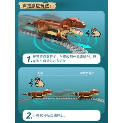 CADA DOUBLEE C59003 59003 non  TÀU ĐIỆN KHỦNG LONG XE LỬA JURASSIC TYRANNOSAURUS REX bộ đồ chơi xếp lắp ráp ghép mô hình 1039 khối